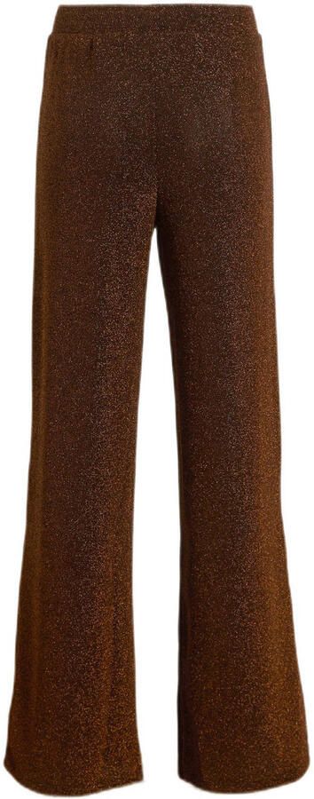 ONLY KIDS GIRL wide leg broek KOGQUEEN zwart brons