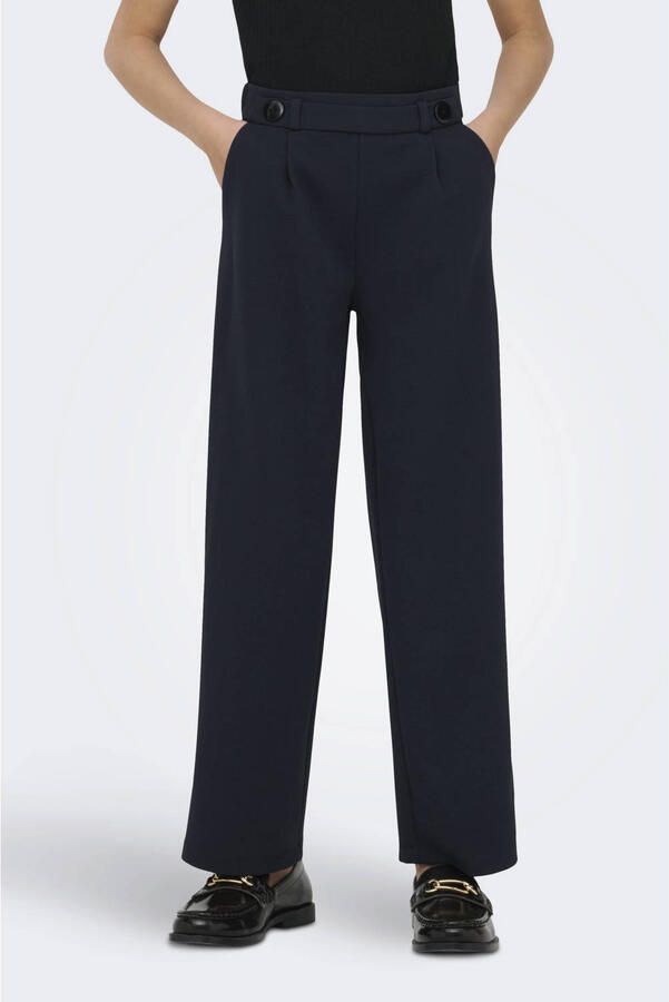 ONLY KIDS GIRL wide leg casual broek donkerblauw