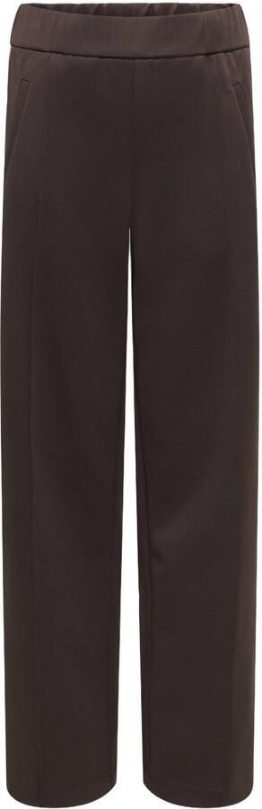 ONLY KIDS GIRL wide leg casual broek donkerbruin