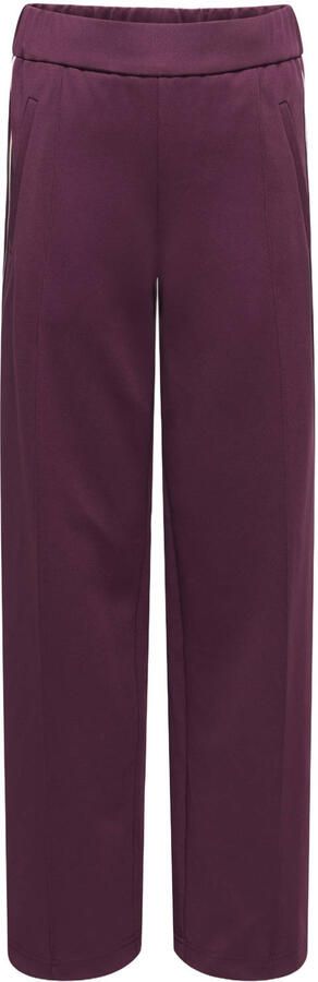 ONLY KIDS GIRL wide leg casual broek donkerpaars