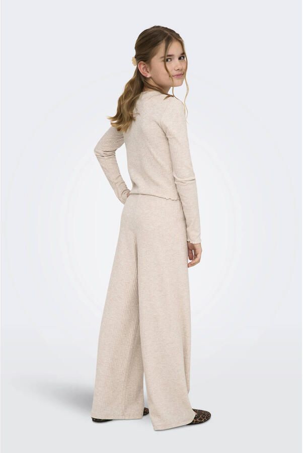 ONLY KIDS GIRL wide leg casual broek ecru - Foto 2