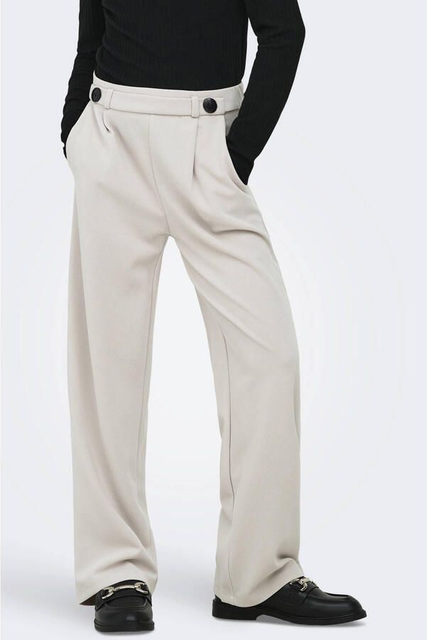 ONLY KIDS GIRL wide leg casual broek grijs