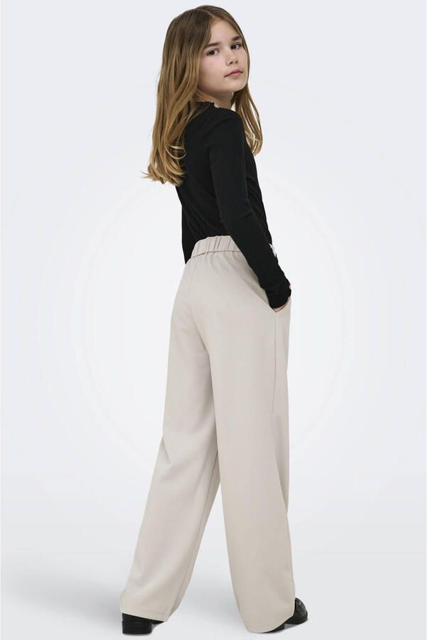 ONLY KIDS GIRL wide leg casual broek grijs - Foto 3