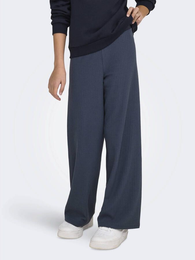 ONLY KIDS GIRL wide leg casual broek grijsblauw