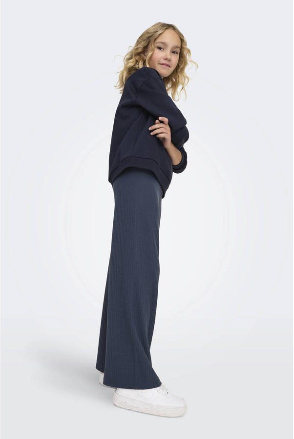 ONLY KIDS GIRL wide leg casual broek grijsblauw - Foto 2