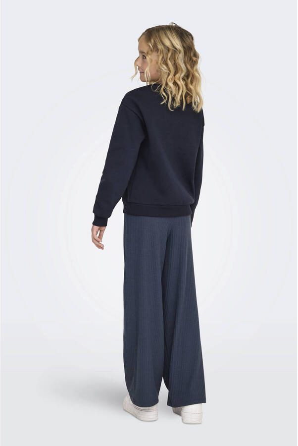 ONLY KIDS GIRL wide leg casual broek grijsblauw - Foto 3