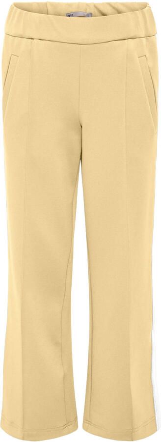 ONLY KIDS GIRL wide leg casual broek lichtgeel