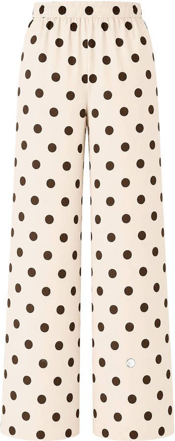ONLY KIDS GIRL wide leg casual broek met stippen ecru Meisjes Polyester