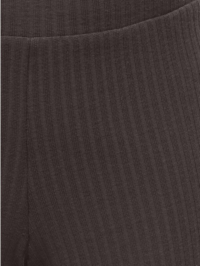 ONLY KIDS GIRL wide leg casual broek met textuur donkerbruin