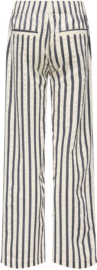 ONLY KIDS GIRL wide leg gestreepte casual broek donkerblauw