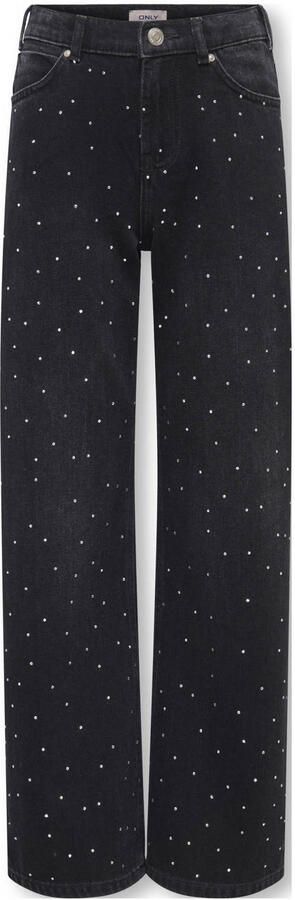 ONLY KIDS GIRL wide leg jeans black denim