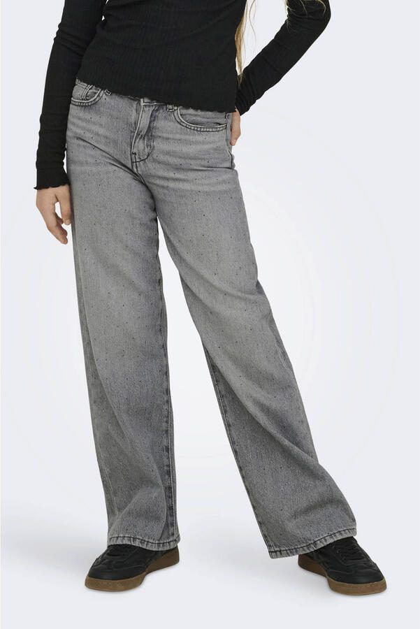 ONLY KIDS GIRL wide leg jeans grey denim