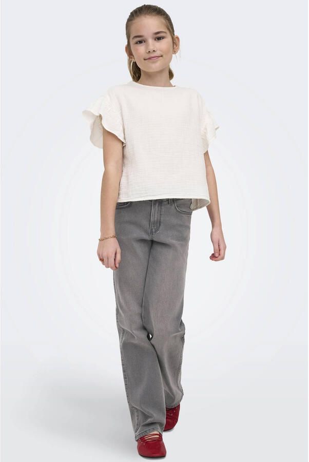 ONLY KIDS GIRL wide leg jeans KOGBLAIR light grey denim - Foto 2