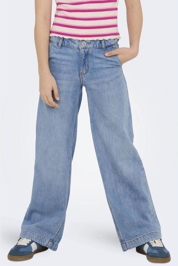 Only KIDS GIRL wide leg jeans KOGCOMET light blue denim Blauw Meisjes Sweat 122