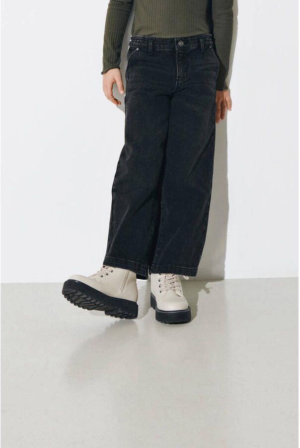 Only KIDS GIRL wide leg jeans KOGCOMET zwart Meisjes Denim Effen 146 - Foto 2