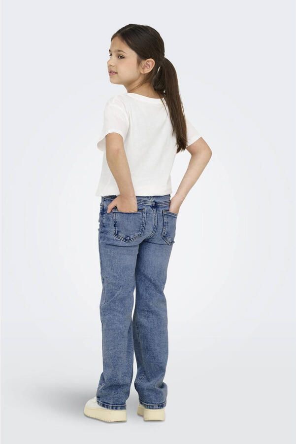 Only KIDS GIRL wide leg jeans KOGJUICY light blue denim Blauw Meisjes Stretchkatoen 128 - Foto 2