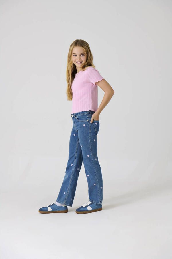 KIDS ONLY Wijde jeans KOGJUICY WIDE LEG HEART EMB DNM JEANS - Foto 2