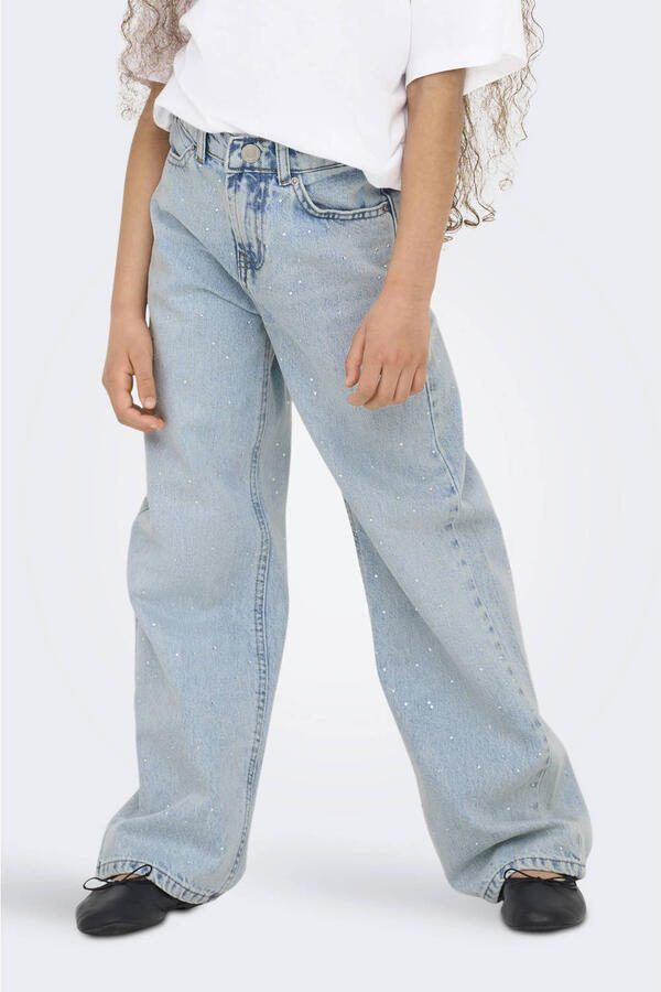 ONLY KIDS GIRL wide leg jeans light blue denim - Foto 3