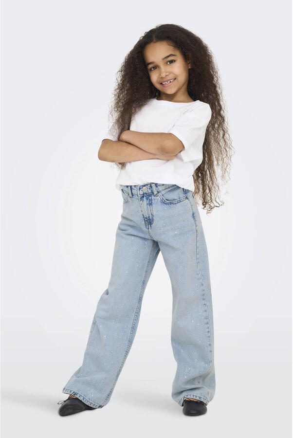 ONLY KIDS GIRL wide leg jeans light blue denim - Foto 2