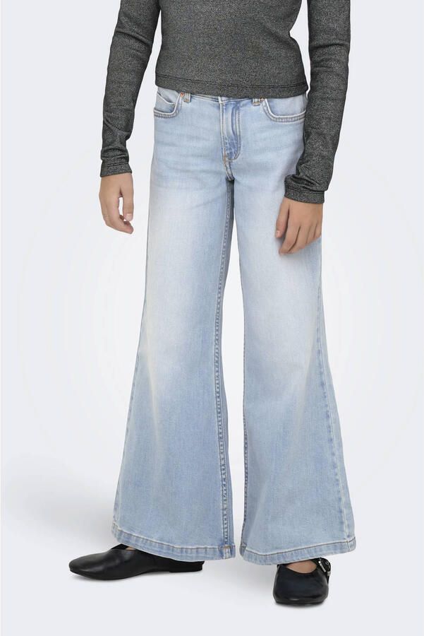 ONLY KIDS GIRL wide leg jeans light blue denim