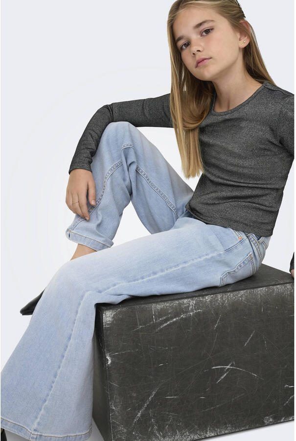 ONLY KIDS GIRL wide leg jeans light blue denim - Foto 2