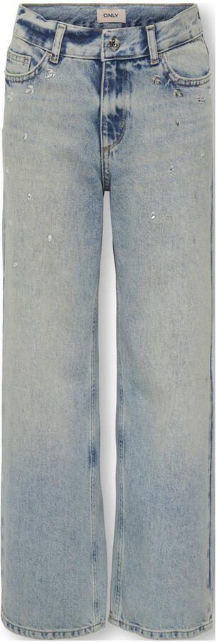 ONLY KIDS GIRL wide leg jeans medium blue denim