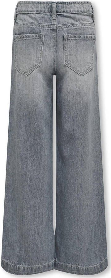 Only KIDS GIRL wide leg jeans medium grey denim Grijs Meisjes Katoen Effen 158