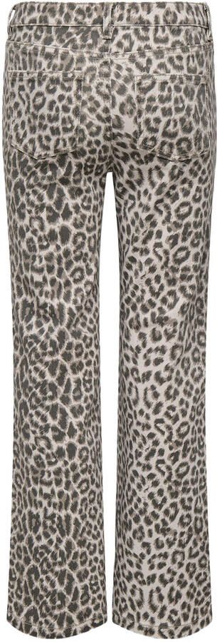 ONLY KIDS GIRL wide leg jeans met panterprint beige - Foto 3