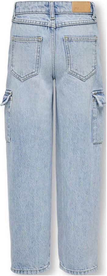 ONLY KIDS GIRL wide leg regular waist jeans light blue denim - Foto 3