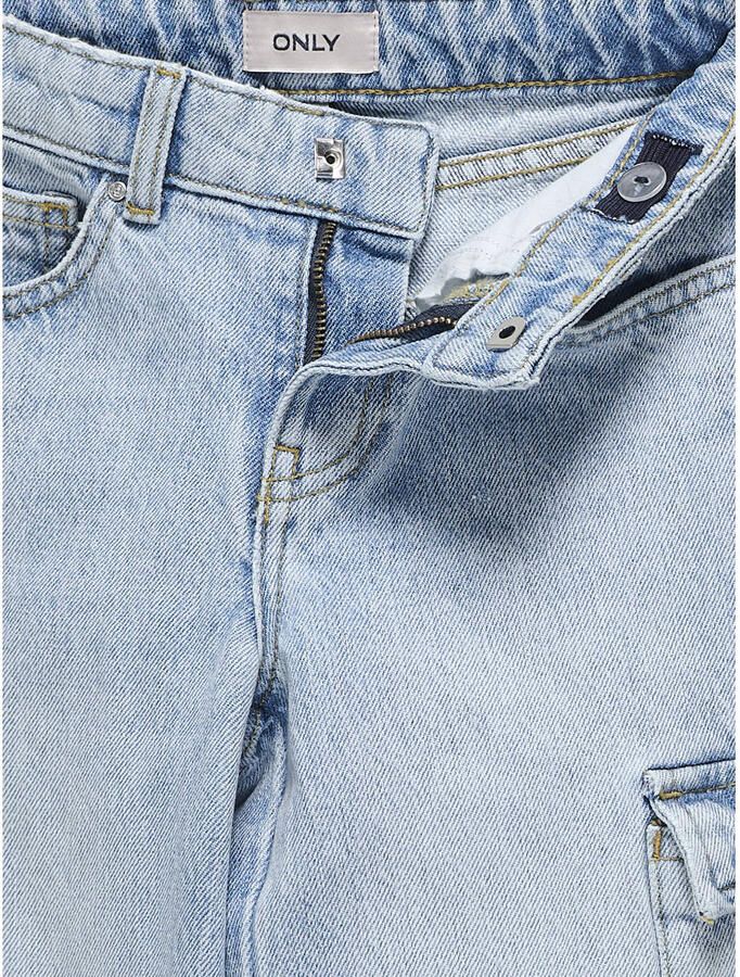 ONLY KIDS GIRL wide leg regular waist jeans light blue denim