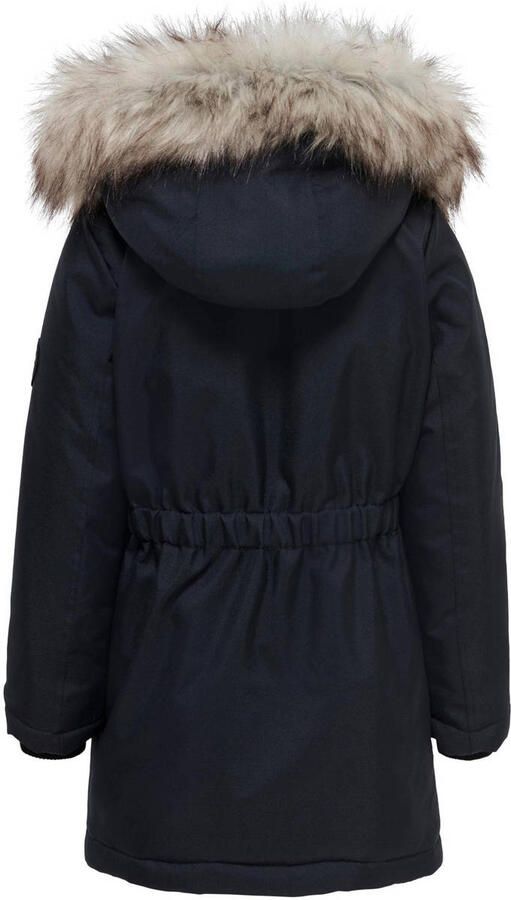 Only KIDS GIRL winterjas KOGIRIS donkerblauw Meisjes Polyester Capuchon 146 - Foto 2