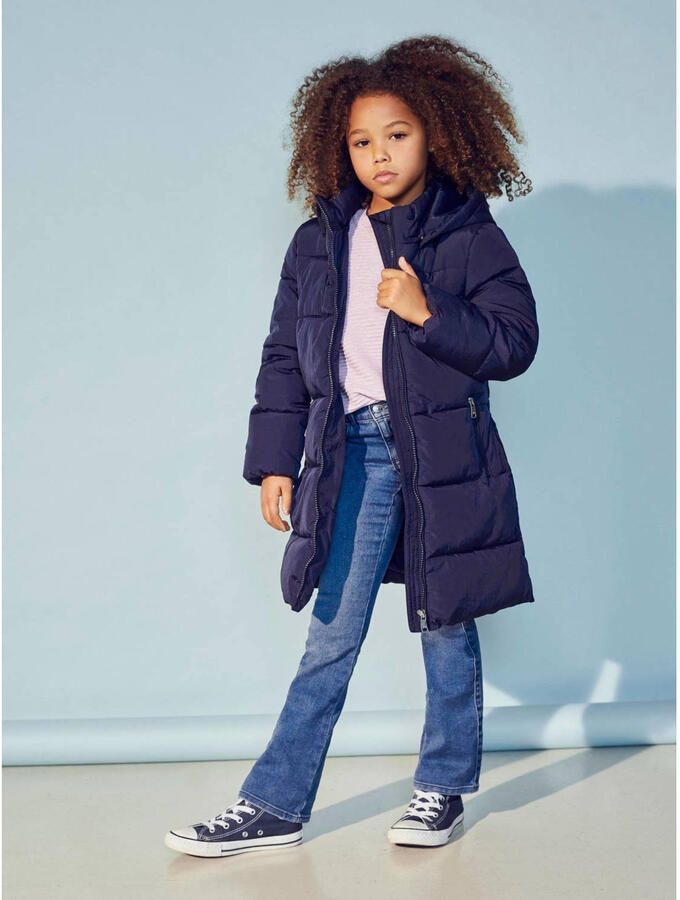 Only KIDS high waist flared jeans KONROYAL stonewashed Blauw Meisjes Stretchdenim 128