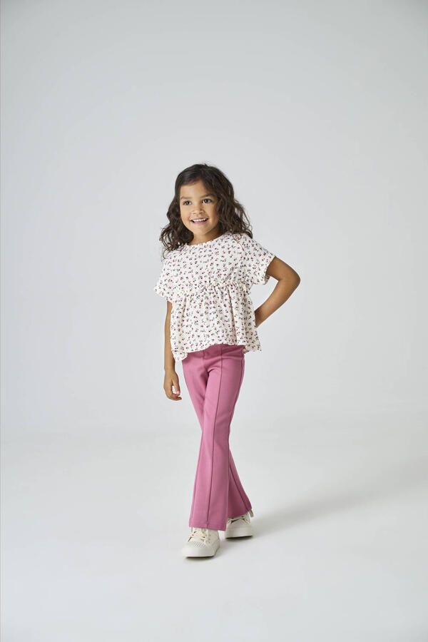 ONLY KIDS MINI flared casual broek roze