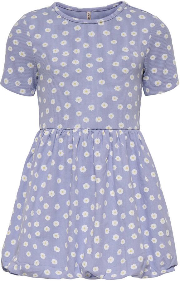 ONLY KIDS MINI gebloemde korte jurk lila