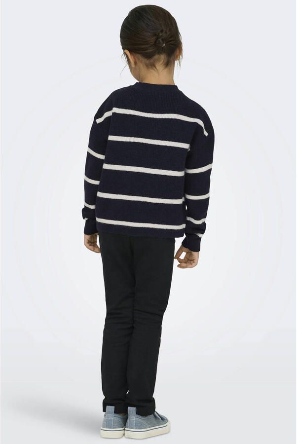 ONLY KIDS MINI gebreide gestreepte trui donkerblauw - Foto 2