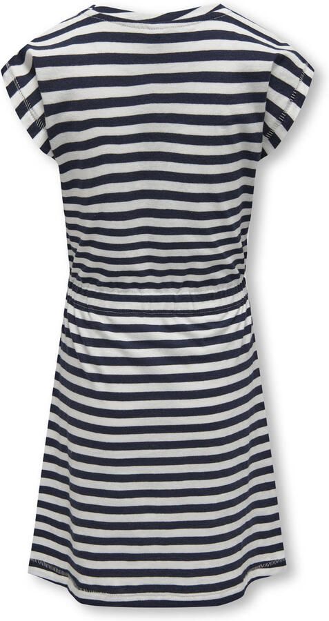 ONLY KIDS MINI gestreepte midi jurk donkerblauw