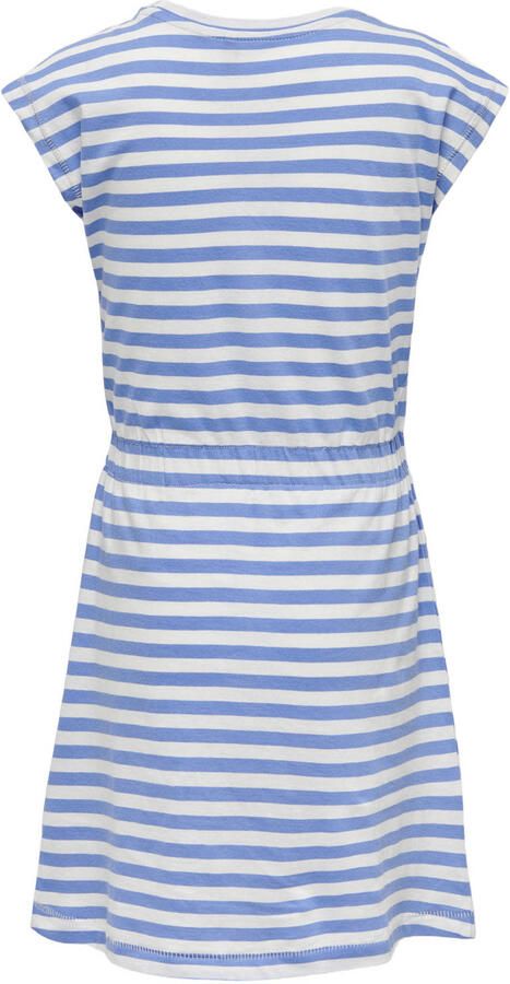 ONLY KIDS MINI gestreepte midi jurk lichtblauw