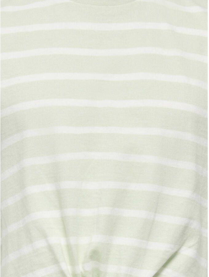 ONLY KIDS MINI gestreepte T-shirt lichtgroen - Foto 3