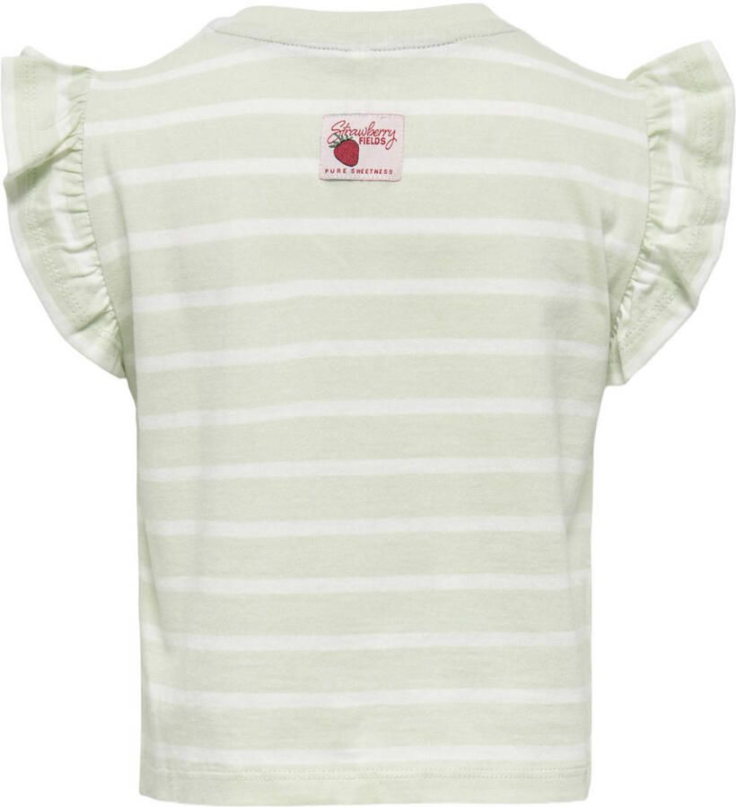 ONLY KIDS MINI gestreepte T-shirt lichtgroen - Foto 2
