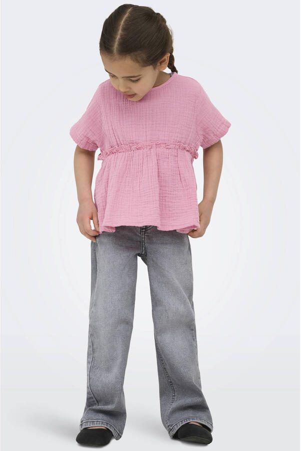 ONLY KIDS MINI high waist wide leg jeans grey denim - Foto 3