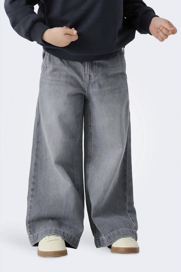 ONLY KIDS MINI KMGCOMET wide leg jeans grijs