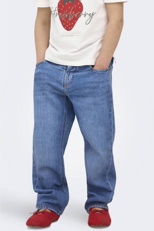 ONLY KIDS MINI KMGVALENTINE straight leg jeans medium blue denim