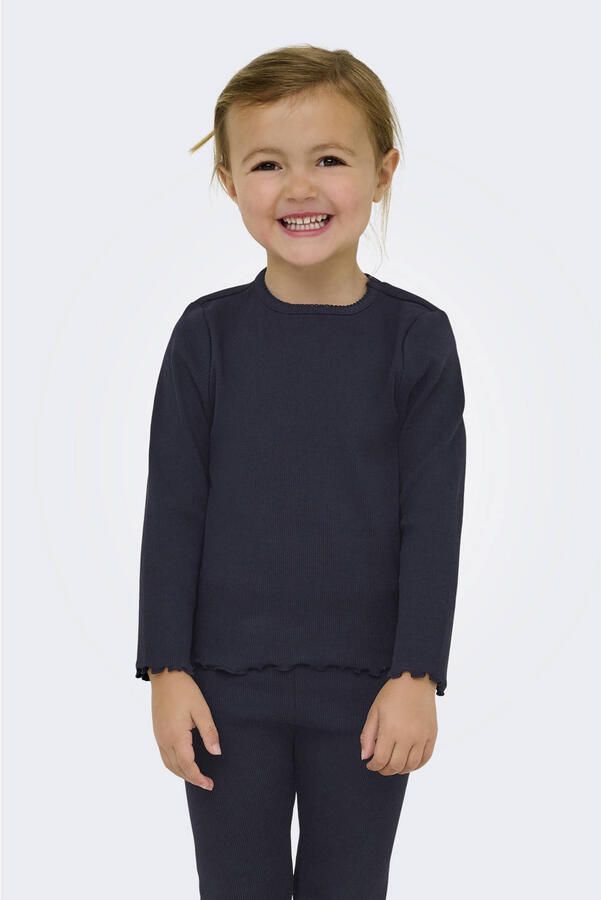 Only Slim fit shirt met lange mouwen van katoenmix model 'TRINNY LIFE'