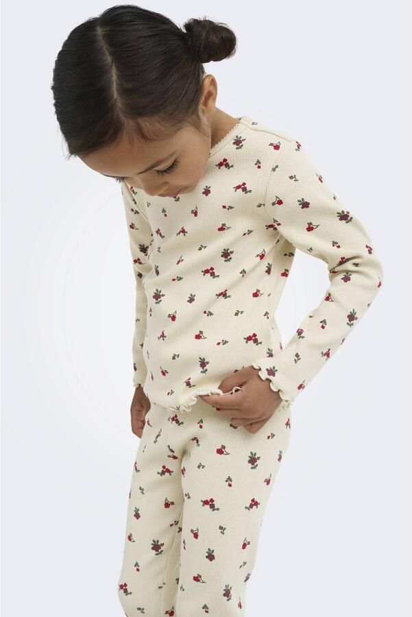 ONLY KIDS MINI longsleeve ecru rood - Foto 3