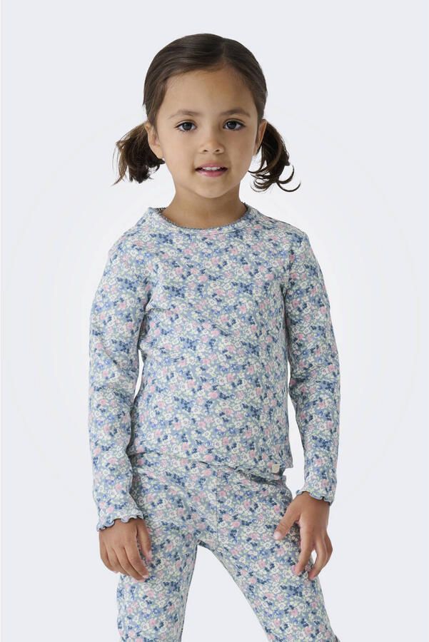 ONLY KIDS MINI longsleeve gebreid blauw