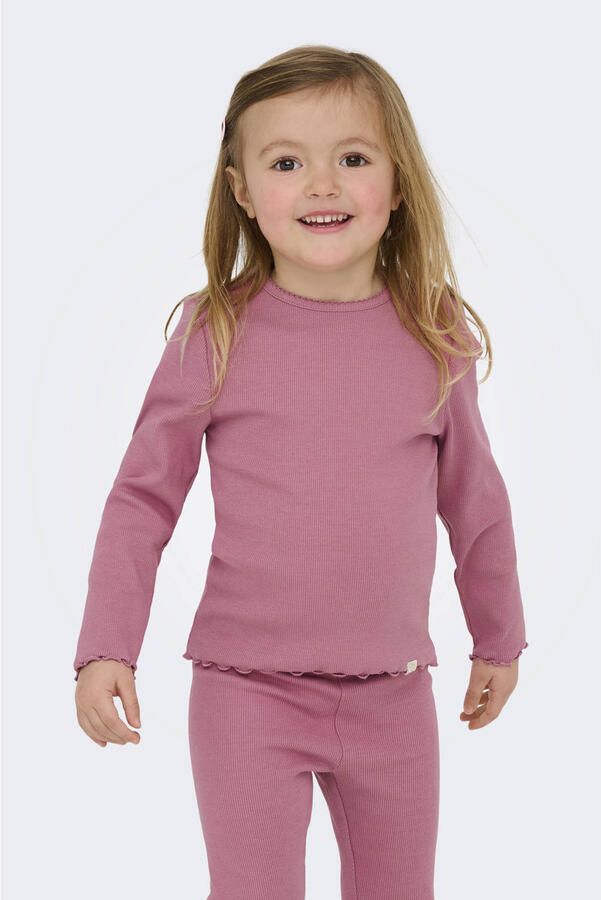 Only Regular fit shirt met lange mouwen van Katoenmix Model 'TRINNY LIFE'