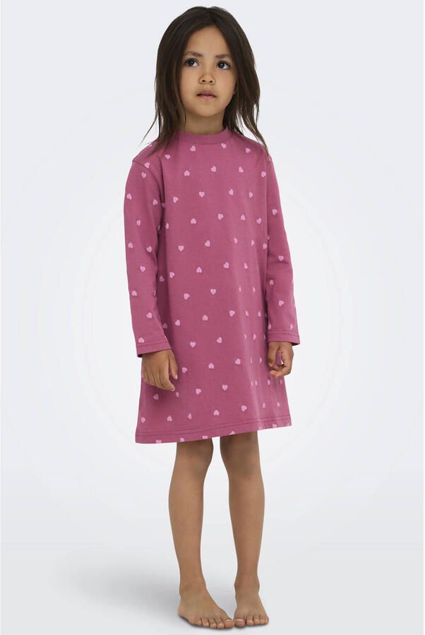 ONLY KIDS MINI nachthemden met hartjes roze lichtroze (set van 2)