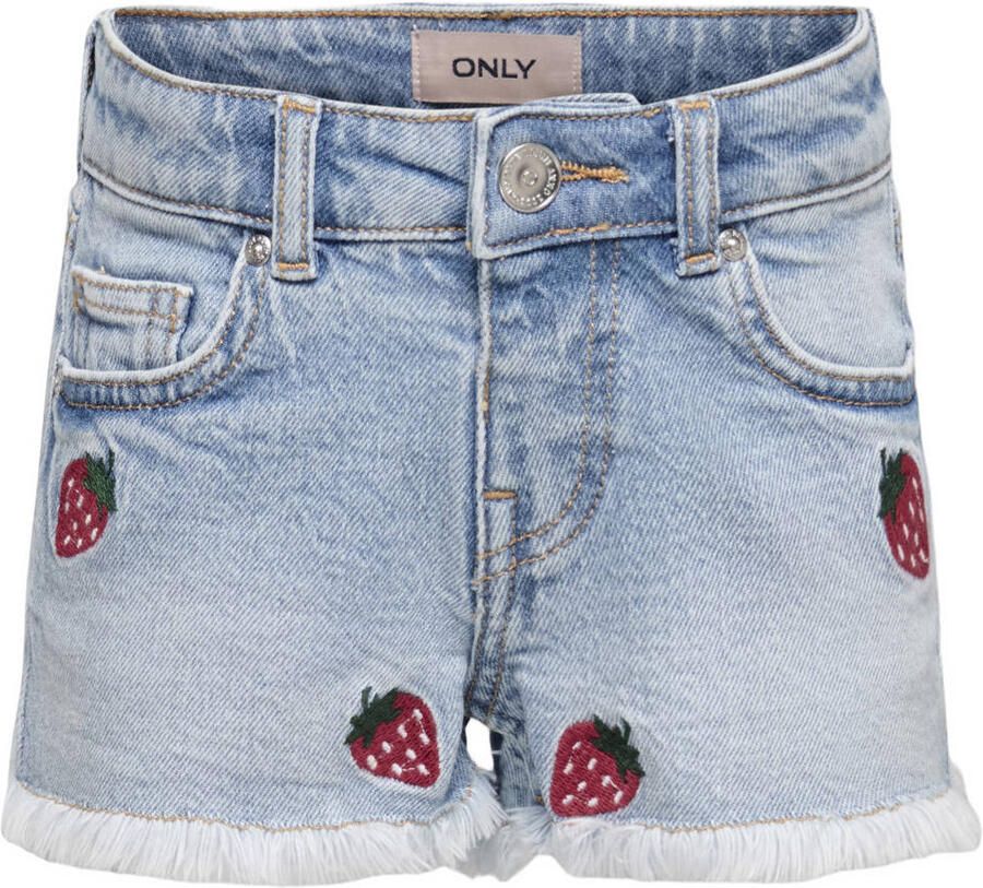 ONLY KIDS MINI straight regular waist short light blue denim