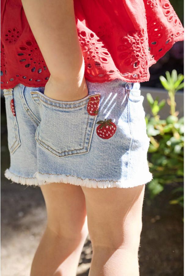 ONLY KIDS MINI straight regular waist short light blue denim - Foto 3