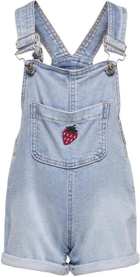 ONLY KIDS MINI straight tuinbroek light blue denim